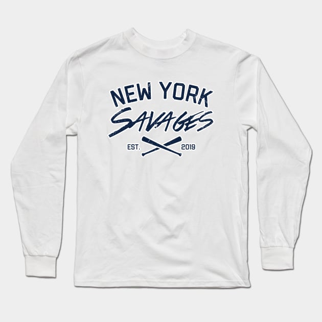 New York Savages - White Long Sleeve T-Shirt by KFig21